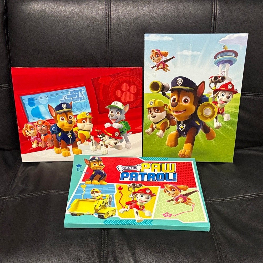 🚨 Paw Patrol Adventure  Painting Set - 3 pieces Red, Blue, Yellow
